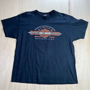 Harley Davidson Motorcycles Black T Shirt 2013 Grand Prairie Minnesota Horses